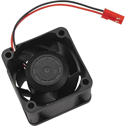 RC Motor Heatsink Radiator with High Speed Cooling Fan Heat Sink Compatible with Traxxas 1/8 4WD Sledge 95076-4 RC Monster Truck (Black) - color: Black
