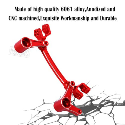 Aluminum Steering Bellcranks Servo Saver Upgrades Part for 1/8 Mojave 4X4 4S BLX RC Car,Drag Link Set w/Bearings Hops Up,Replaces ARA340200 Red - color: Red(steering)