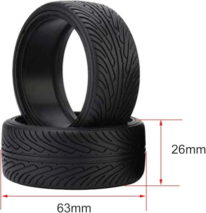 1/10 Drift Wheels and Tires Set,WONFAST 4PCS 63mm Plastic Hard Tyres 6-Spoke Wheels Rims 12mm Hex for 1:10 RC On-Road Drifting Car Replacement for HSP Tamiya HPI Kyosho (Blue) - color: Blue