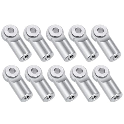 MORLORDY 10Pcs M2.5 Tie Rod End Ball Joint Link Ball Head Holder for RC Car Truck Upgrade Part (Silver) - color: Silver