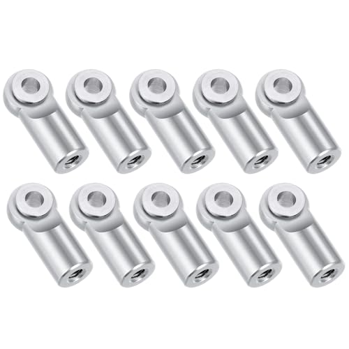 MORLORDY 10Pcs M2.5 Tie Rod End Ball Joint Link Ball Head Holder for RC Car Truck Upgrade Part (Silver) - color: Silver