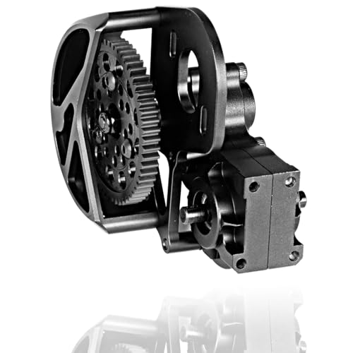 Aluminum Transmission Gearbox Upgrades Part for 1/10 SCX10 SCX10 II AX10 90046 90047,Center Transmission Gearbox Hops up,Black - color: Black(for 1/10 Axial)