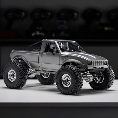 INJORA IR60 Hard Body with Interior & Bed Cage for 1/10 RC Crawler (Gray) - color: Gray