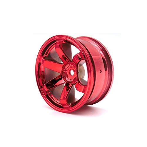 4PCS Plastic Wheels Rims Diameter 52mm for 1/10 Scale On Road Touring Racing Drift Car HSP HPI Tamiya Yokomo (Red) - color: Red