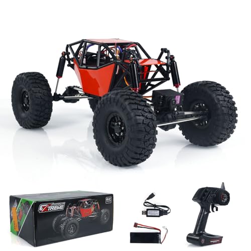 US in Stock, RTR RC 1/10 8504R Off-Road Car 4 * 4 Remote Control Rock Crawler Electric Truck Top Speed 35 km/h 15KG Servo Metal Shock Absorber 2500mAh Lipo Hobby Model - color: Red