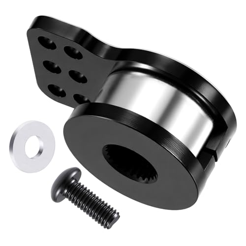 MORLORDY Adjustable 25T RC Servo Saver Aluminum Unloading Servo Arm for 1/12 Tamiya Lunch Box CW-01 Chassis Midnight Pumpkin RC Truck Upgrade Parts (Black) - color: Black