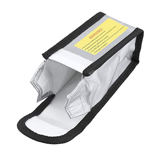 Zerodis Other Household Utensils Lipo Battery Safe Bag Flame Retardant Fiberglass Protective Cover for Lipo Battery Storage Charging Travel Transportation with Double Metal Zipper