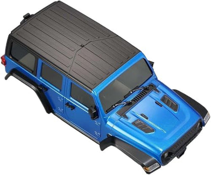 6.10inch/155mm Wheelbase Shell ABS Hardtop Body Kit Replacement Part for TRX4M Bronco Defender AX8560 1/18 RC Crawler Chassis (Blue) - color: Blue