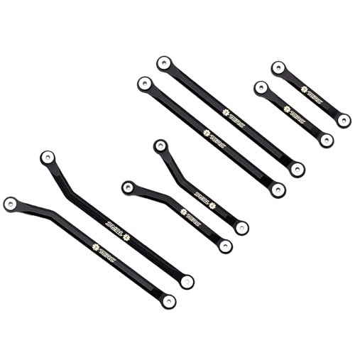 Brass High Clearance Chassis Links Set for Axial SCX24 Lexus GX 470 1/24 RC Crawler Car Upgrades,Black Coating - style: Brass