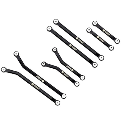 Brass High Clearance Chassis Links Set for Axial SCX24 Lexus GX 470 1/24 RC Crawler Car Upgrades,Black Coating - style: Brass