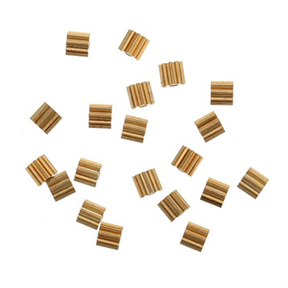 Scicalife 20 Pcs Copper Pinion 10 Tooth Small Modulus Mechanical Gear Set 0.19 in Mini Motor Gears for Diy Models Rc Vehicle Parts Micro Motor Assemblies Science Projects