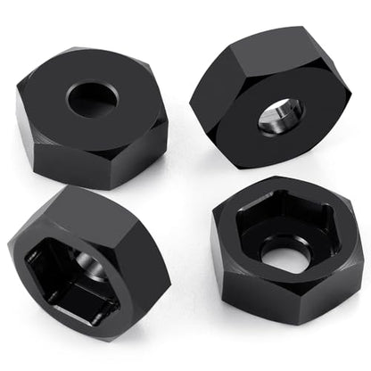 MORLORDY 4Pcs 8mm to 12mm Wheel Hex Hubs Adapter Big Wheel Conversion Kit for All 1/16 1/18 Scale RC Car Truck Which Hex is 8mm, Like Losi Mini-T 2.0 & Mini-B