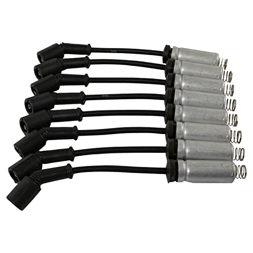 TRQ Ignition Spark Plug Wire Kit Set | For GMC Cadillac Chevrolet Pickup Truck SUV 5.3L 6.2L V8 - style: IWA69075