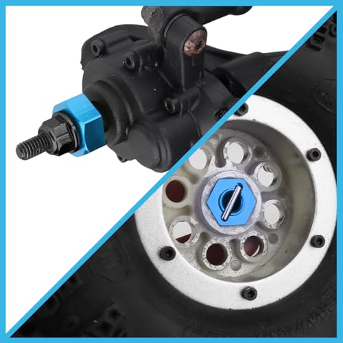 Hobbypark Aluminum Wheel Hex Hubs 12mm Drive Adapter with Pins 2x10 mm for RC Car Upgrade Replacement Parts (Pack of 4)