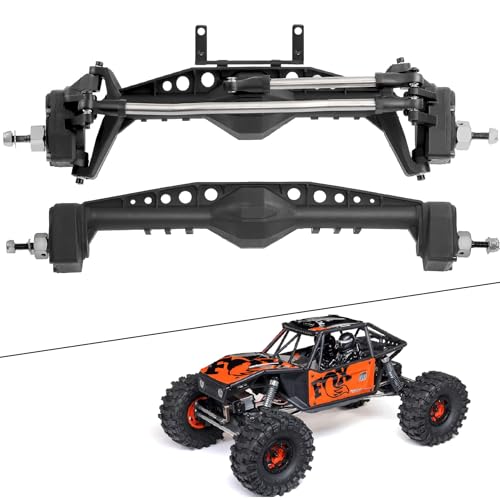 STMU 1/10 RC Crawler Front & Rear Plastic Currie F9 Portal Axle Set – Complete Upgrade for Axial Capra UTB10 1.9 UTB Models (Front and Rear Axle Assemble)