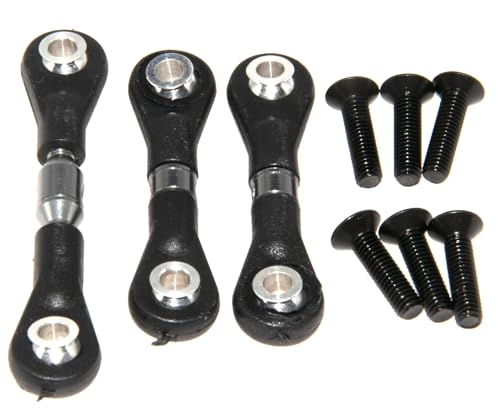 Steering Rod Tie Links Compatible with Tamiya TT02 TT02T Turnbuckles Upgrade RC Crawler Car Aluminum Alloy Linkage Part(Titanium) - color: Titanium
