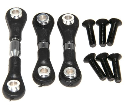 Steering Rod Tie Links Compatible with Tamiya TT02 TT02T Turnbuckles Upgrade RC Crawler Car Aluminum Alloy Linkage Part(Titanium) - color: Titanium