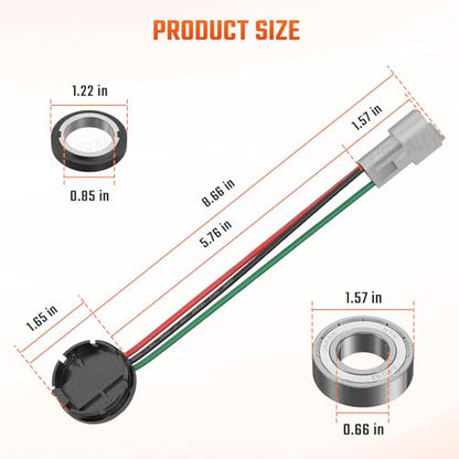 CLUBRALLY Club Car Speed Sensor and GE Magnet Golf Cart DS IQ & Precedent with GE Motor Only, OEM#102265601 - color: Single Pack