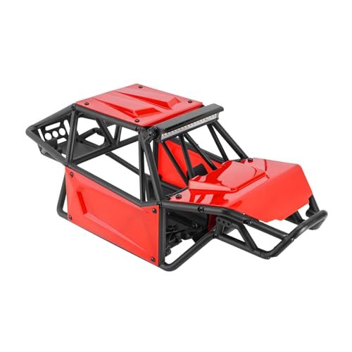 INJORA Nylon Rock Buggy Roll Cage Body Shell Chassis Kit for SCX10 II 90046 UTB10 1/10 RC Crawler Upgrade Parts (Red) - color: Red