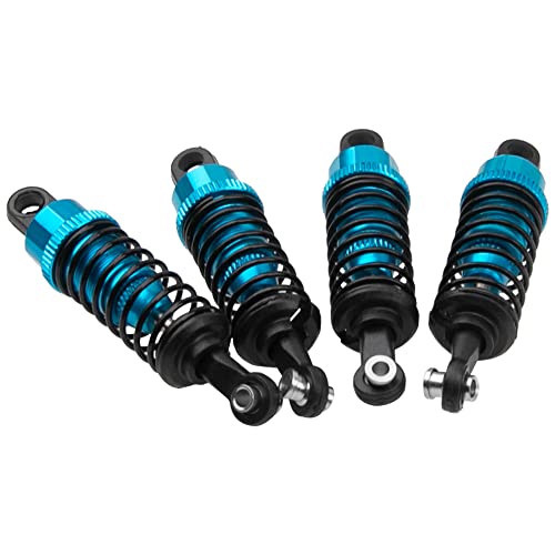 4Pack ShareGoo RC Shocks Absorber Damper 55mm Compatible with WLtoys A949 A959 A969 A979 K929 1/18 RC Car Upgrade Part (Blue) - color: Blue