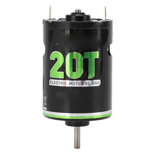 20T Brushed Motor 540 with Blue Heatsink | Replacement for 1/10 RC Off Road Truck, Climbing Buggy, Racing Car (20T) - size: 20T
