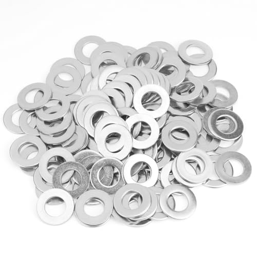110 Pieces M10x20x1.5mm Fender Washers, 304 Stainless Steel Flat Washers, Fender Washers, Metal Washers for Screws Bolts - size: M10X20X1.5mm