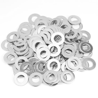 110 Pieces M10x20x1.5mm Fender Washers, 304 Stainless Steel Flat Washers, Fender Washers, Metal Washers for Screws Bolts - size: M10X20X1.5mm