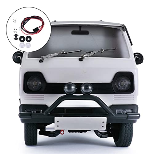 1:10 Metal Bull Bar Bumper Set for WPL D12 RC Crawler Truck Toy, CNC Machined Front Rear Bumper to Your Car, Easy Installation, Upgrade Your Truck Style, 1 - Front Round Light - color: Front Round Light