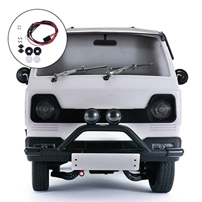 1:10 Metal Bull Bar Bumper Set for WPL D12 RC Crawler Truck Toy, CNC Machined Front Rear Bumper to Your Car, Easy Installation, Upgrade Your Truck Style, 1 - Front Round Light - color: Front Round Light