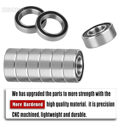 Steel Bearing Kit & Bearing Screw Kit Upgrades Part for TRX4/TRX-4 K5 Blazer/Bronco Ranger/Crawler kit Defender,RC Bearing Kit Rubber Seals Hops Up,Black - color: Black - (42 Pcs)