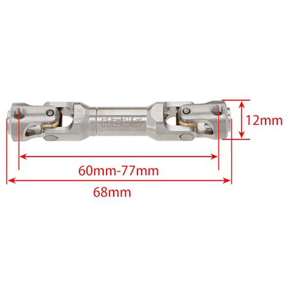MEUS RACING Universal Driveshaft for SCX10 SCX10 II Wraith TRX4 1/10 RC Crawler Upgrades Parts, 60-77mm - size: 60-77mm