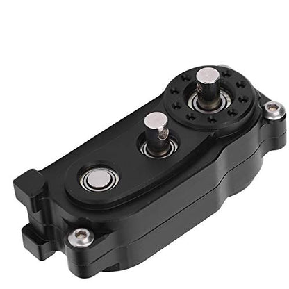 1/10 RC Transfer Case Replacement, Metal Chassis Frame Accessory, CNC Machined Aluminum Alloy Gearbox for 313mm Wheelbase Crawler Car, High Performance Upgrade Part with Anodized S (Black) - color: Black