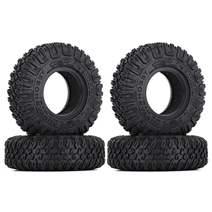RC Car Tires,WONFAST 4PCS 1.55 inch Mud Wheel Tyre Terrain Crawler Rubber Tires Foam Insert for 1:10 RC Crawler Car for Axial 90069 TF2 D90 CC01 LC70 Tamiya MST JIMNY UTB18(85MM) - color: 85mm