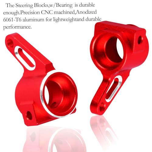 Upgrades Parts for 1/10 Slash VXL 2WD/Slash 2WD,Aluminum Front Rear Suspension A Arms & Caster Block&Steering Blocks&Rear Stub Axle Carriers,Red,(Only for Slash) - color: Red(arm&caster Blocks Set)