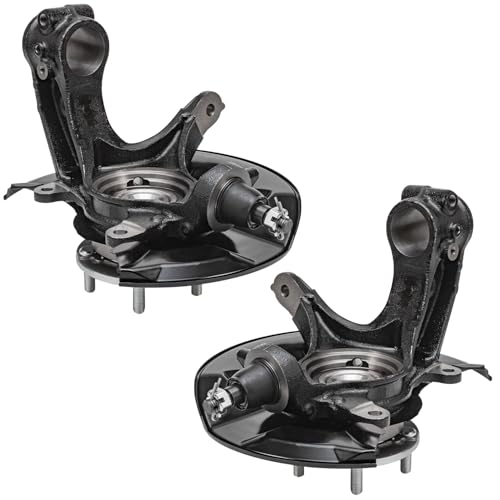 Detroit Axle - 4pc Front Steering Knuckles Kit for 2013-2016 Honda Accord | 2 Steering Knuckles & Wheel Bearing Hubs 2 Outer Tie Rod Ends 2013 2014 2015 2016 Replacement - size: 4SU50433/Kit