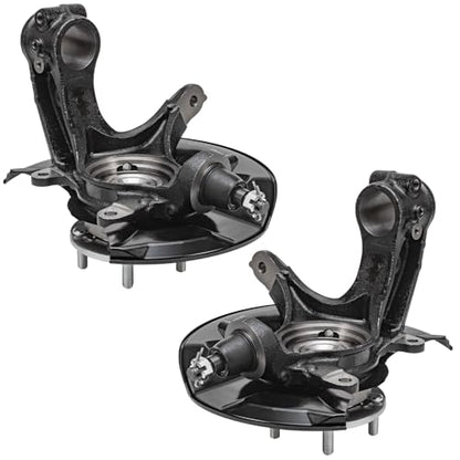 Detroit Axle - 4pc Front Steering Knuckles Kit for 2013-2016 Honda Accord | 2 Steering Knuckles & Wheel Bearing Hubs 2 Outer Tie Rod Ends 2013 2014 2015 2016 Replacement - size: 4SU50433/Kit