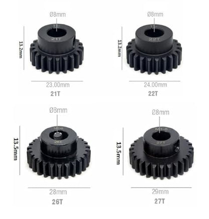 M1 Steel Motor Gears Pinion 8MM 21T 22T 26T 27T for 1/5 X-MAXX RC Model Car Buggy Truck Parts