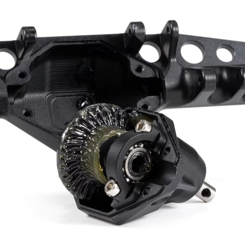 T3V1 Carbon Fiber LCG Chassis Kit RC Performance Carbon LCG Chassis Kit and Link Kit Capra Portal Axle ESC Battery Servo Plate (Black Axle Set) - color: Black Axle Set