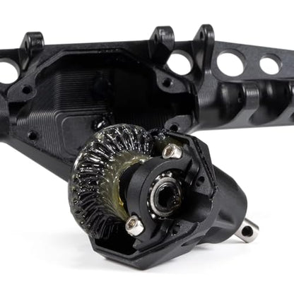 T3V1 Carbon Fiber LCG Chassis Kit RC Performance Carbon LCG Chassis Kit and Link Kit Capra Portal Axle ESC Battery Servo Plate (Black Axle Set) - color: Black Axle Set