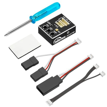 3 Axis Gyro Module RC Car Gyro Stabilizer with Aluminum Case Automatic Stability Control Gyro Sensitivity Adjustable for RC Crawlers Cars and Boats
