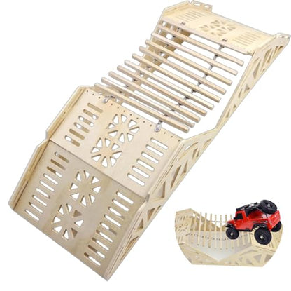 RC Crawler Course, RC Climbing Bridge, RC Crawler Climbing & Balance Challenge Bridge Obstacle Course for 1/18 1/24 Scale RC Crawler Truck, Wood Materials (Vehicle Not Included)