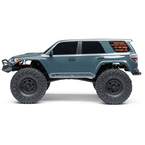 Axial SCX24 Toyota 4Runner 1/24 RC Truck, 4X4 RTR, Gray | , Brushed Rock Crawler, AXI-2035T2, Battery and Charger Included - color: Gray