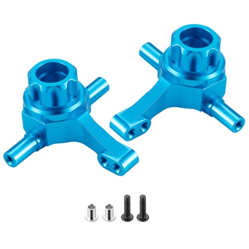 RC Aluminum TT02 Front Steering Knuckle Arm Steering Cup & Rear Stub Axle Carrier Hub Set Compatible with Tamiya TT02 1/10 RC On Road Touring Car Upgrade Parts