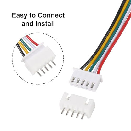 Alinan 20pcs JST-XH2.54mm 5 Pin Connector Kit, Included 10pcs Mini 5 Pin 24AWG Female Connector Plug with 150mm Cable Wire and 10pcs Micro 5Pin Male Connector Plug - color: 5Pin 24AWG 150mm Cable