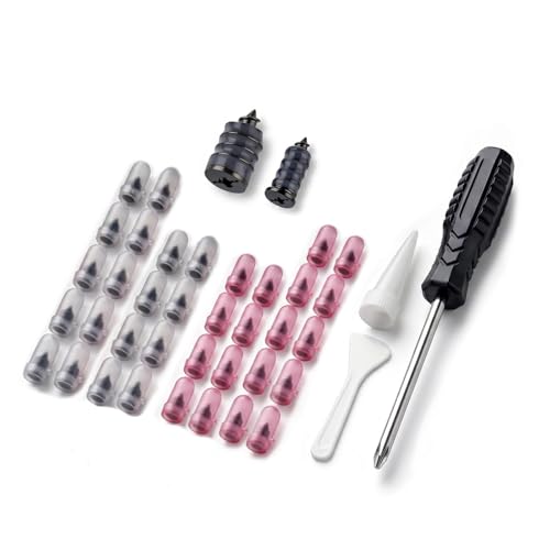 Tire Repair Rubber Nail Plug Kit, 36 Rubber Nail Plugs | 2 Size Reusable Rubber Tire Repair Screw Plugs, Screwdriver Included for Tire Repair, Car, Bicycle, SUV, ATV, Motorcycle - style: 36 nails