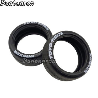 1/10 Drift Smooth Tread Tires OD 65mm RC Hard Rubber Drift Racing Wheels Tyres For 1:10 1/12 Rally Street On Road Touring Car Tamiya TT01 TT02 XV01 TA06 A959 PTG2 HPI KYOSHO HSP Traxxas 4PCS