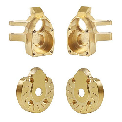 kingsea Brass Inner Outer Portal Drive Housing Steering Knuckle Compatible with Axial SCX10III AXI03007 Capra Unlimited Trail Buggy UTB 1/10 RC Crawler Brass Weights Upgrade Parts(4pcs/kit,200g)