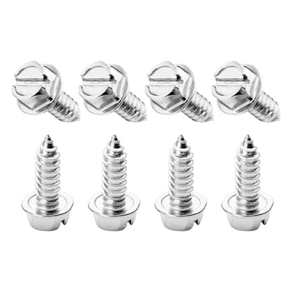 License Plate Screws, License Plate Screw Kit for Front & Rear Plates | Rust Proof License Plate Bolts, Stainless Steel Screws for US Domestic Vehicles & Select Imports - color: 8PCS Silver