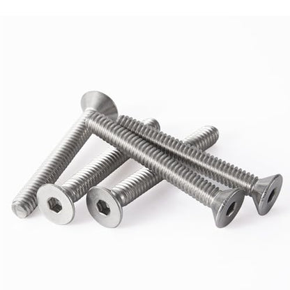 M3 x 20mm 25mm 30mm 35mm 40mm Flat Head Hex Socket Cap Screws Countersunk Bolts, Stainless Steel 304, Metric Allen Hex Drive, Bright Finish, Fully Threaded, Assortment Kit 100PCS - size: M3x20/25/30/35/40 mm