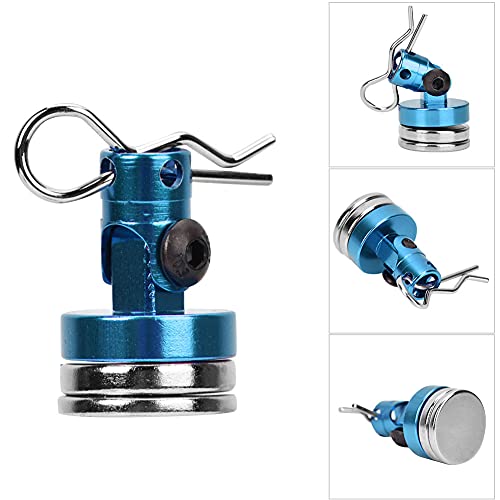 Magnetic Body Mount Kit, Invisible Magnetic Shell Post Mounting Set for SCX10 4W D HSP 1 10 RC Car, Aluminum Alloy Body Post with Slotting Design (Blue) - color: Blue